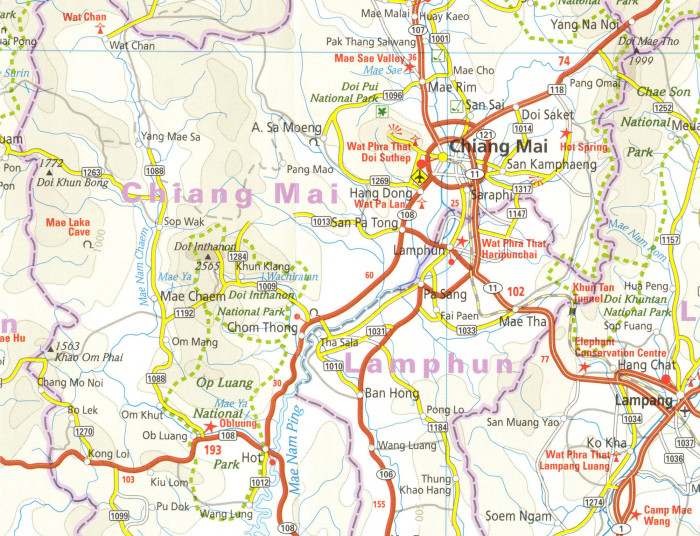 detail Thajsko (Thailand) 1:1,2m mapa RKH