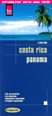 Kostarika (Costa Rica) & Panama 1:550t mapa RKH