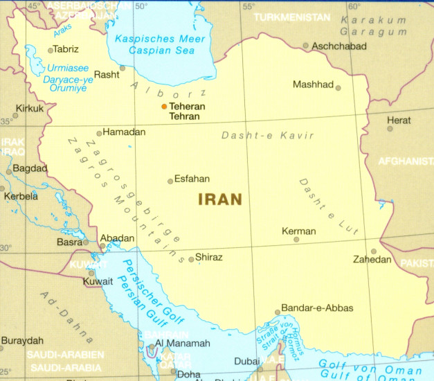 detail Iran 1:1,5m mapa RKH