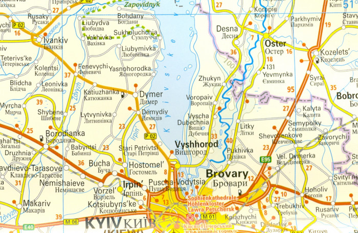 detail Ukrajina (Ukraine) 1:1m mapa RKH