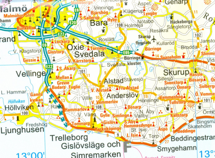 detail Švédsko Jih (Sweden South) 1:500t mapa RKH