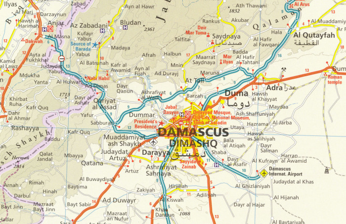 detail Sýrie, Libanon (Syria & Lebanon) 1:600t mapa RKH
