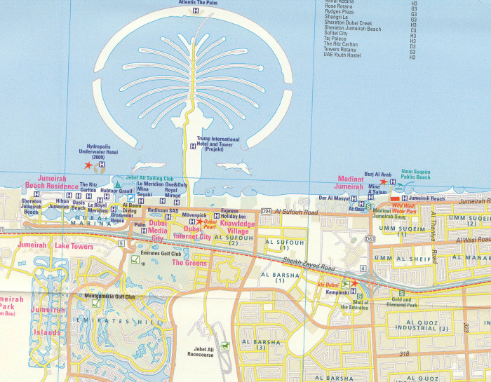 detail UAE & Dubaj 1:470t mapa RKH