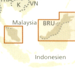 detail Malajsie (Malaysia) 1:800t mapa RKH