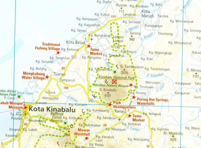 detail Malajsie (Malaysia) 1:800t mapa RKH