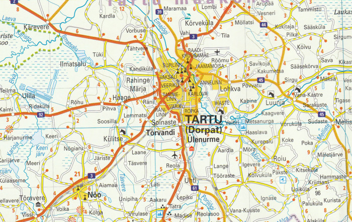 detail Estonsko (Estonia) 1:275.000 mapa RKH
