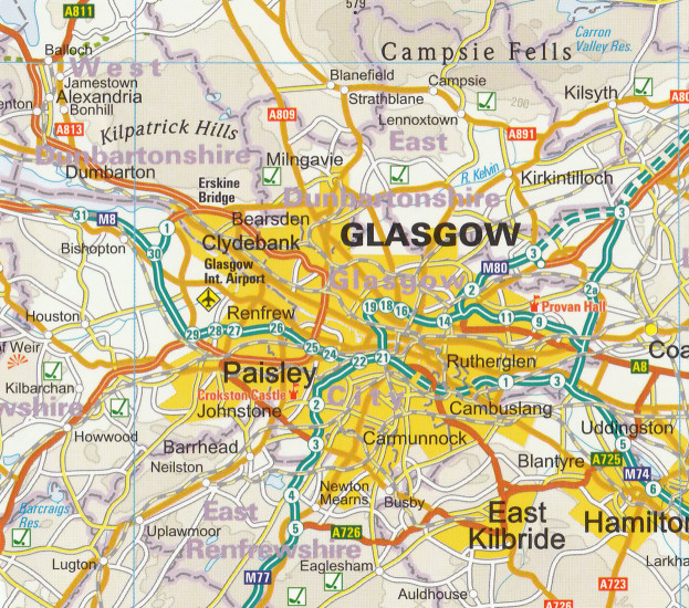 detail Scotland 1:400.000 mapa RKH