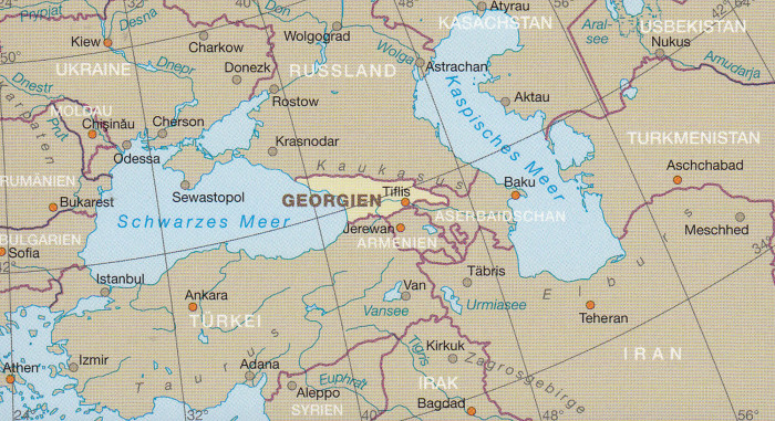 detail Gruzie (Georgia) 1:350t mapa RKH