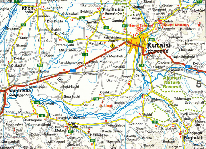 detail Gruzie (Georgia) 1:350t mapa RKH