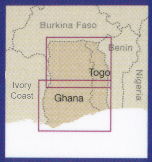 detail Ghana & Togo 1:600t mapa RKH