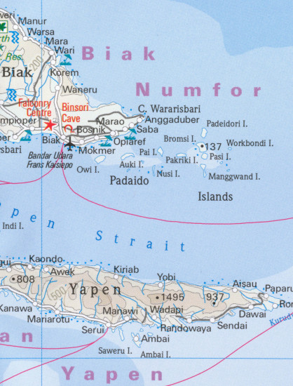 detail New Guinea 1:2m mapa RKH