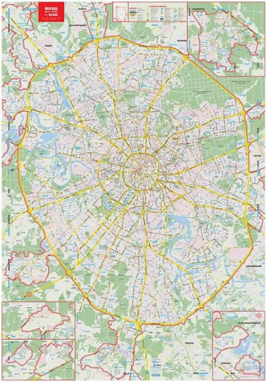 detail Greater Moscow 1:50 000 / 1:22 000 incl. Airports