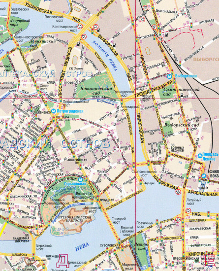 detail St.Petersburg 1:37 000 & Region 1:500 000