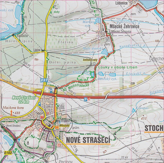 detail Lounsko, Džbán 1:50t turistická mapa (11) SC