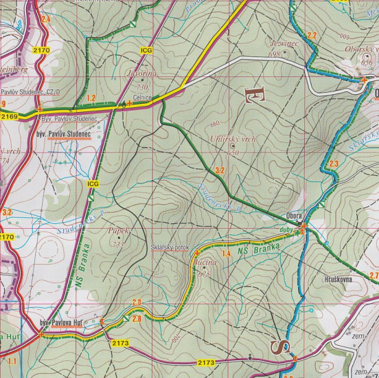 detail Český les Tachovsko 1:50t turistická mapa (13) SC