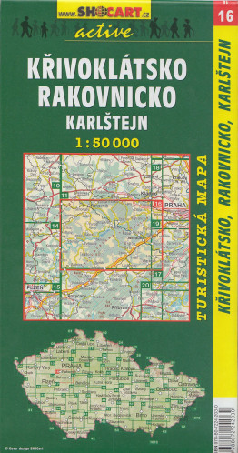 Křivoklátsko,Rakovnicko, Karlštejn 1:15t turistická mapa (16) SC