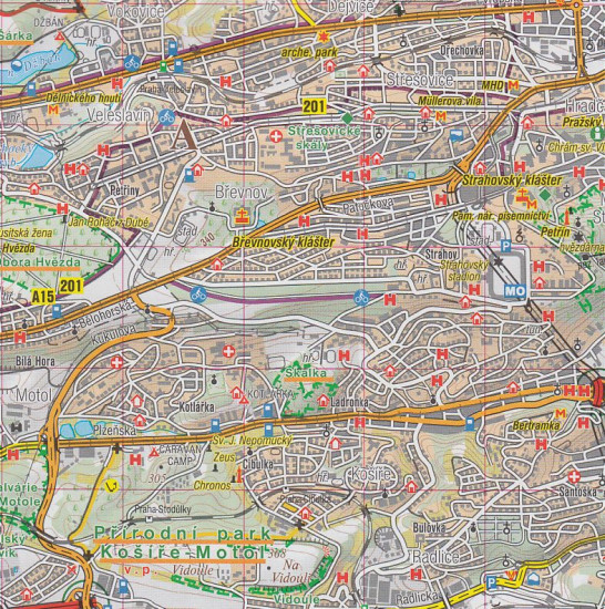 detail Okolí Prahy Sever 1:50t turistická mapa (18) SC