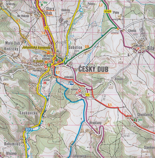 detail Jizerské hory, Frýdlandsko 1:50t turistická mapa (2) SC