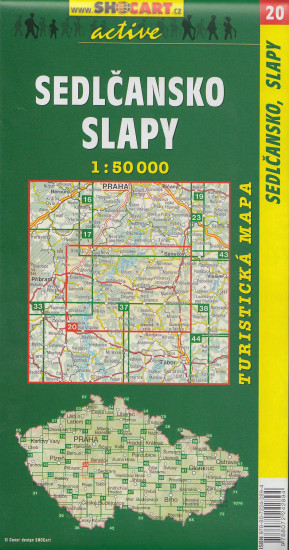 detail Sedlčansko,Slapy 1:50t turistická mapa (20) SC
