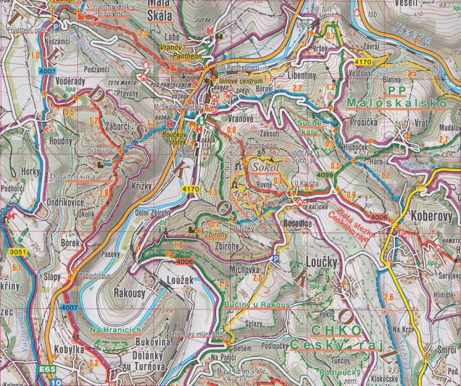 detail Český ráj, Mladoboleslavsko 1:50t turistická mapa (21) SC