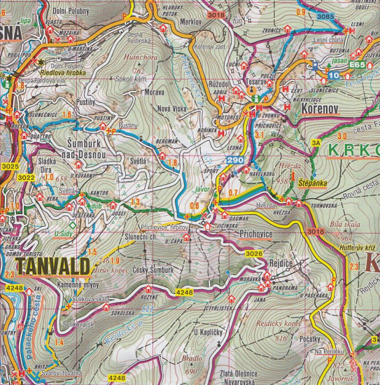detail Krkonoše 1:50t turistická mapa (24) SC