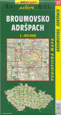 Broumovsko,Adršpach 1:50t turistická mapa (25) SC