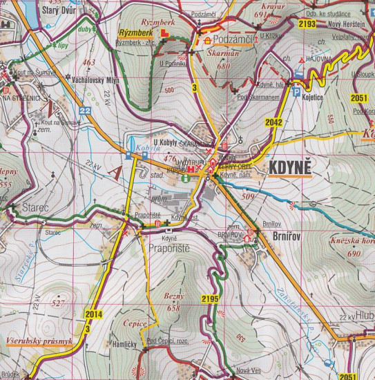 detail Český les, Domažlicko 1:50t turistická mapa (31) SC