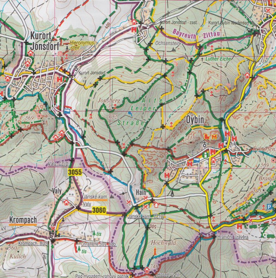 detail Lužické hory 1:50t turistická mapa (4) SC
