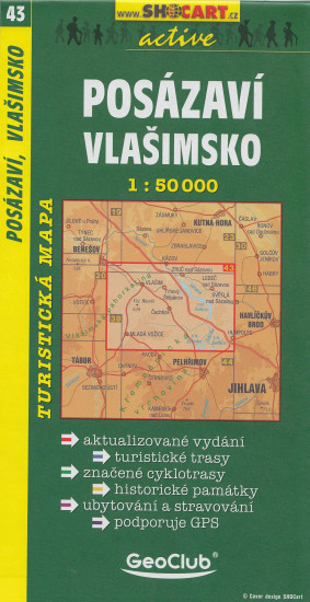 detail Posázáví Vlašimsko 1:40t turistická mapa (443) SC