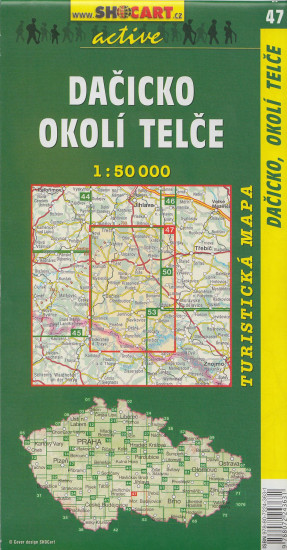 detail Dačicko, Okolí Telče 1:50t turistická mapa (47) SC