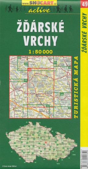 detail Žďárské vrchy 1:50t turistická mapa (49) SC