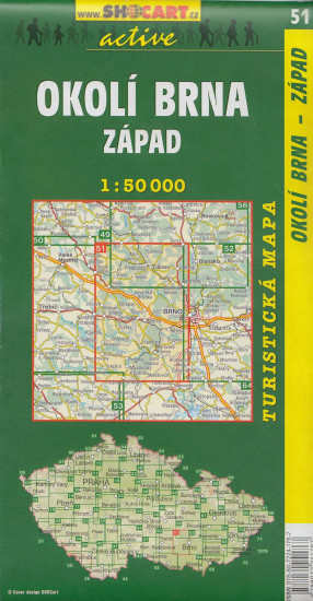 detail Okolí Brna Západ 1:50t turistická mapa (51) SC