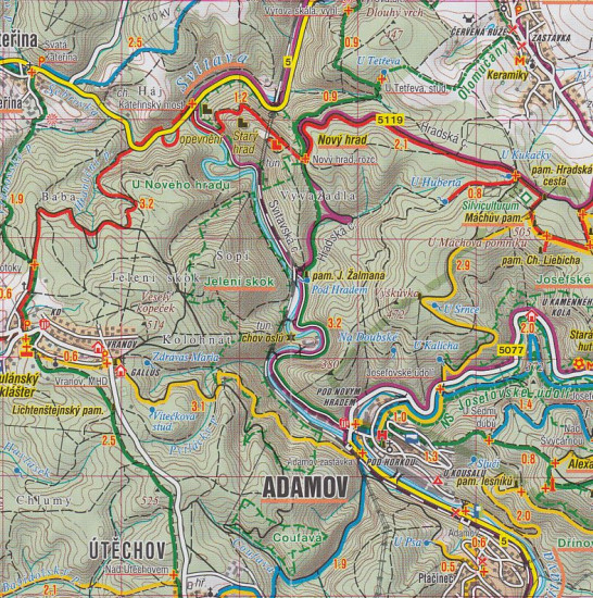 detail Blanensko,Boskovicko 1:50t turistická mapa (56) SC