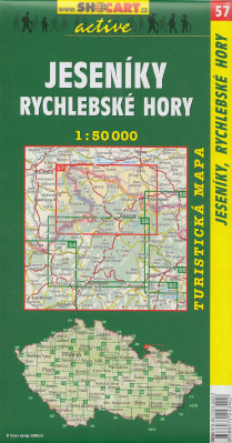 Jeseníky ,Rychlebské hory 1:50t turistická mapa (57) SC