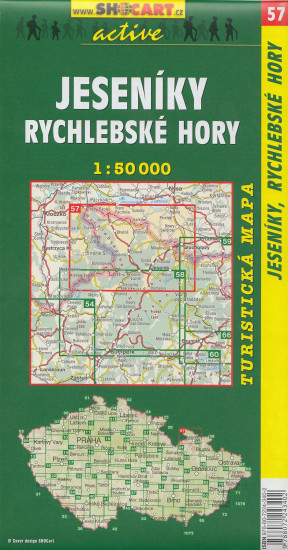 detail Jeseníky ,Rychlebské hory 1:50t turistická mapa (57) SC