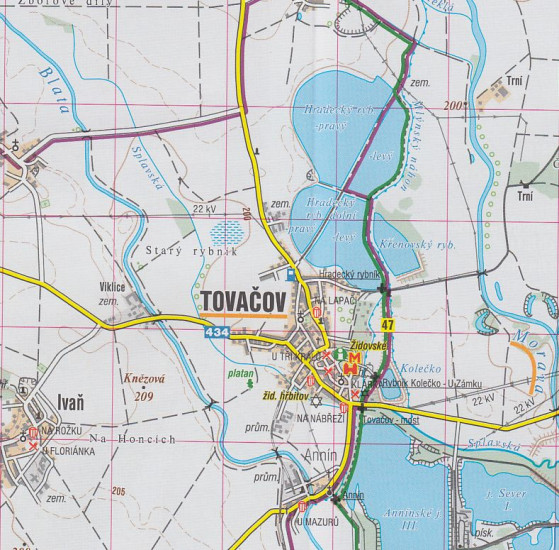 detail Olomoucko 1:50t turistická mapa (61) SC