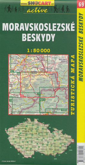 detail Moravskoslezské Beskydy 1:50t turistická mapa (69) SC
