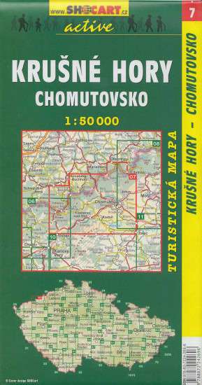 detail Krušné hory, Chomutovsko 1:50t turistická mapa (7) SC