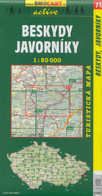 Beskydy,Javorníky 1:50t turistická mapa (71) SC