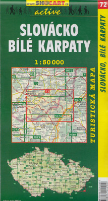 Slovácko, Bílé Karpaty 1:50t turistická mapa (72) SC