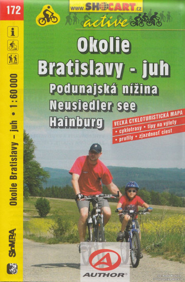 detail Okolí Bratislavy jih, Podunajská nížina 1:60t cyklomapa (172) SC