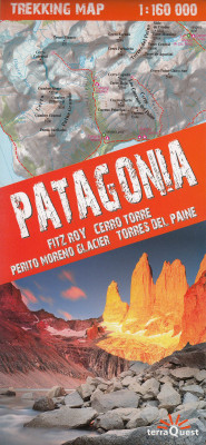 Patagonie (Patagonia, Chile) 1:160t trekkingová mapa TQ