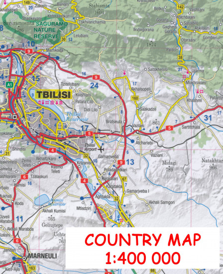detail Gruzie (Georgia) Adventure Map 1:400.000 TQ