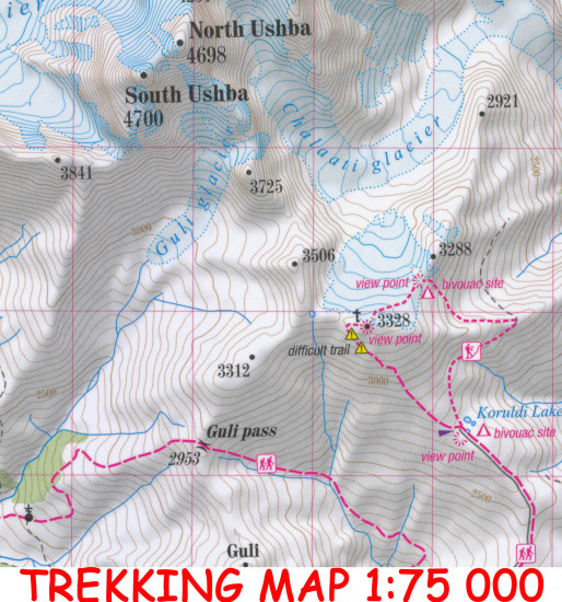 detail Gruzie (Georgia) Adventure Map 1:400.000 TQ