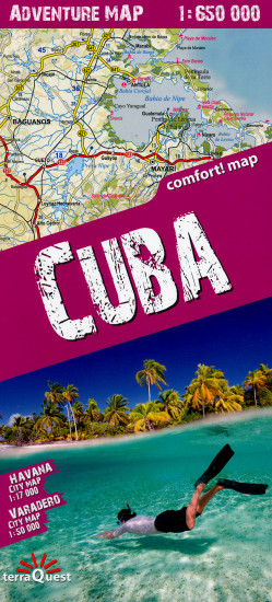 detail Cuba (Kuba) 1:650.000 mapa TerraQuest