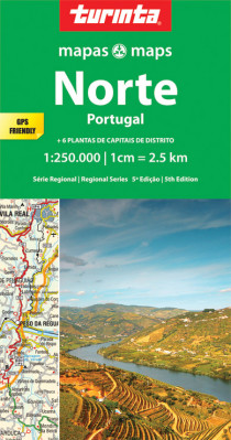 Portugalsko sever 1:250.000 mapa TURINTA
