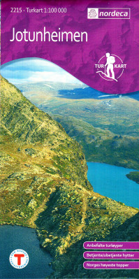 Jotunheimen 1:100.000 mapa (Norsko) #2215