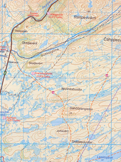 detail Kvalsund South 1:100.000 mapa (Norsko) #2773