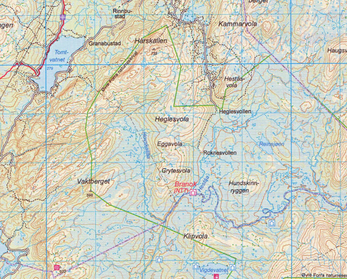 detail Sylan North 1:100.000 mapa (Norsko) #2777