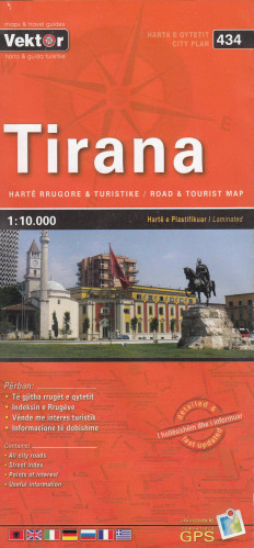 Tirana (Albánie) 1:10t plán města VEKTOR